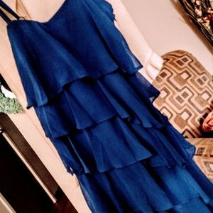 NWOT, Medium, Royal Blue ruffled dress